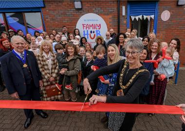 Opening of Winnibell with Mayor and staff