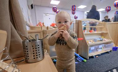Little boy in kitchen