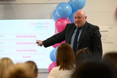 Simon Marshall speaking about Ofsted results