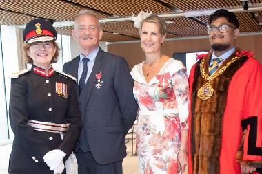 2025.07.23 Lord-Lieutenant with Mayor and Jayne and Graham Carlisle MBE c