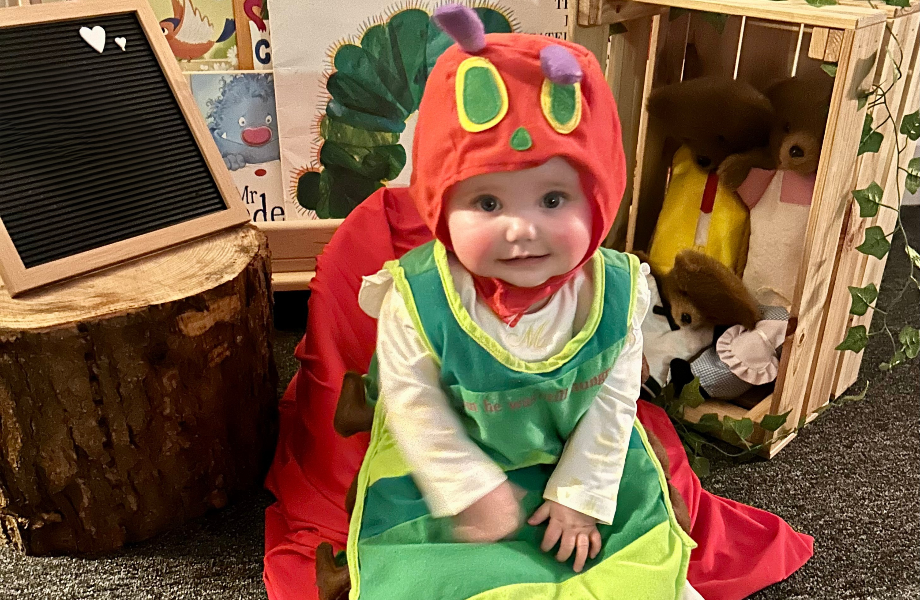 Baby in Hungry Caterpillar costume